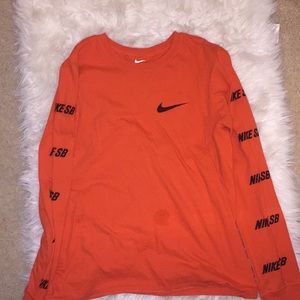 Orange Nike SB long sleeve Top